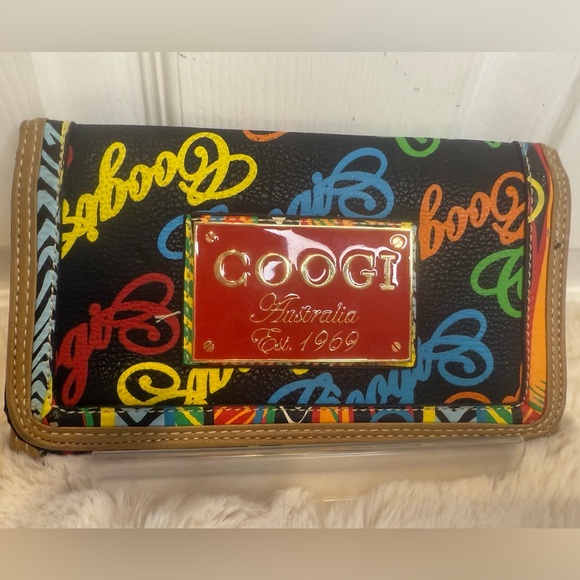 COOGI Handbags - COOGI TRIFOLD BLACK MULTICOLOR WALLET